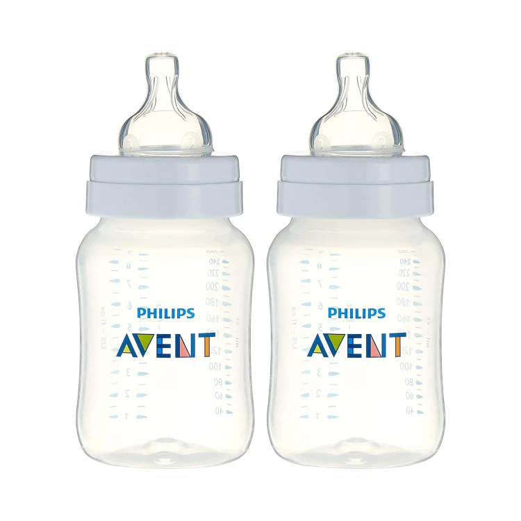 Philips Avent Anti-Colic Plastic Bottle (1m+) 260ml - 2Pcs SCF813/62