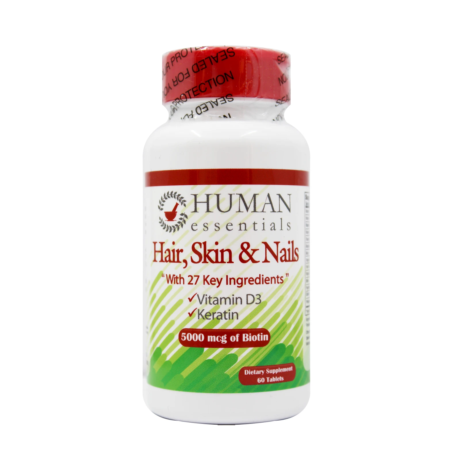  هيومان اسنيشيال للشعر والبشرة والأظافر مع بيوتين 5000 ميكروغرام 60