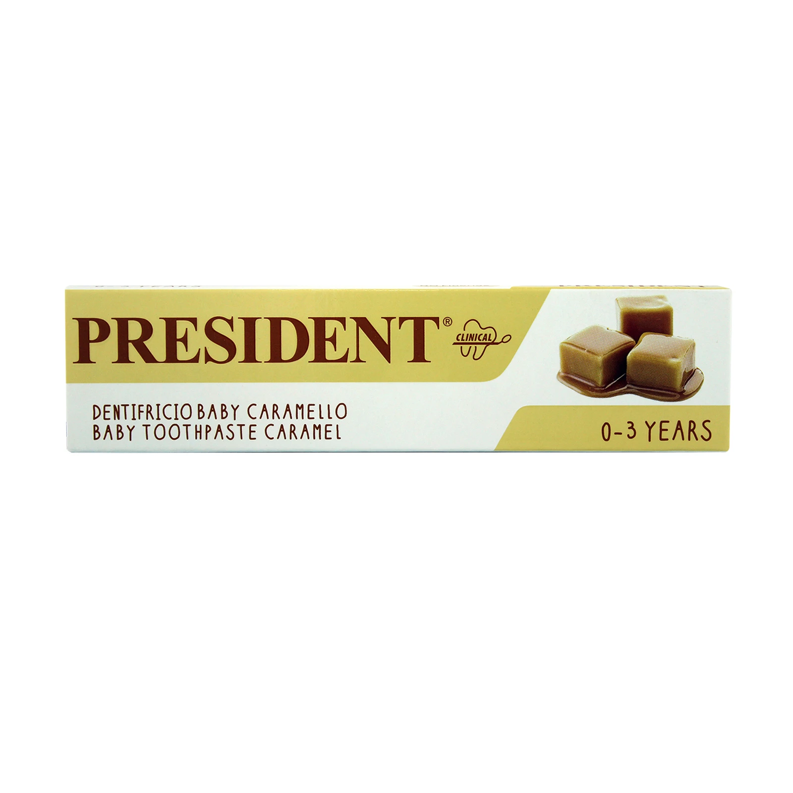 PRESIDENT 0-3 Years Baby ToothPaste Caramel 30ML