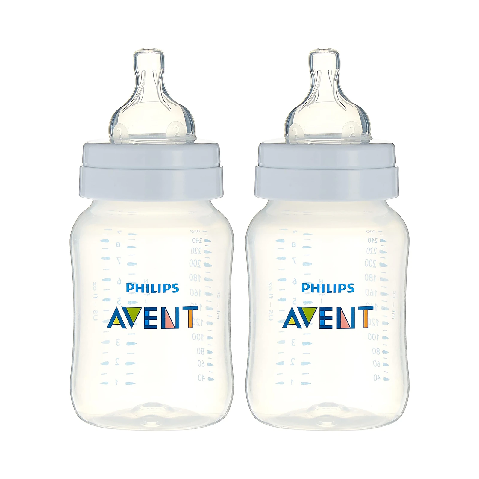 Philips Avent Anti-Colic Plastic Bottle (1m+) 260ml - 2Pcs SCF813/62