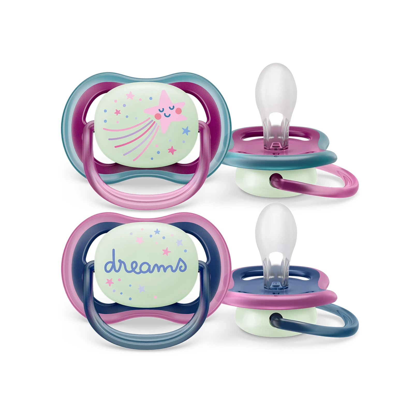 Philips Avent Ultra Air Nighttime pacifier (6-18m) 2Pcs SCF376/14