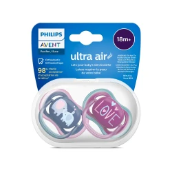 Philips Avent Ultra Air GIRL pacifier (18m+) 2Pcs SCF349/22 - Image 2