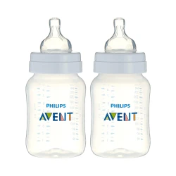 Philips Avent Anti-Colic Plastic Bottle (1m+) 260ml - 2Pcs SCF813/62